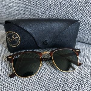 *Never worn* Ray Ban Clubmaster Browline Tortoise